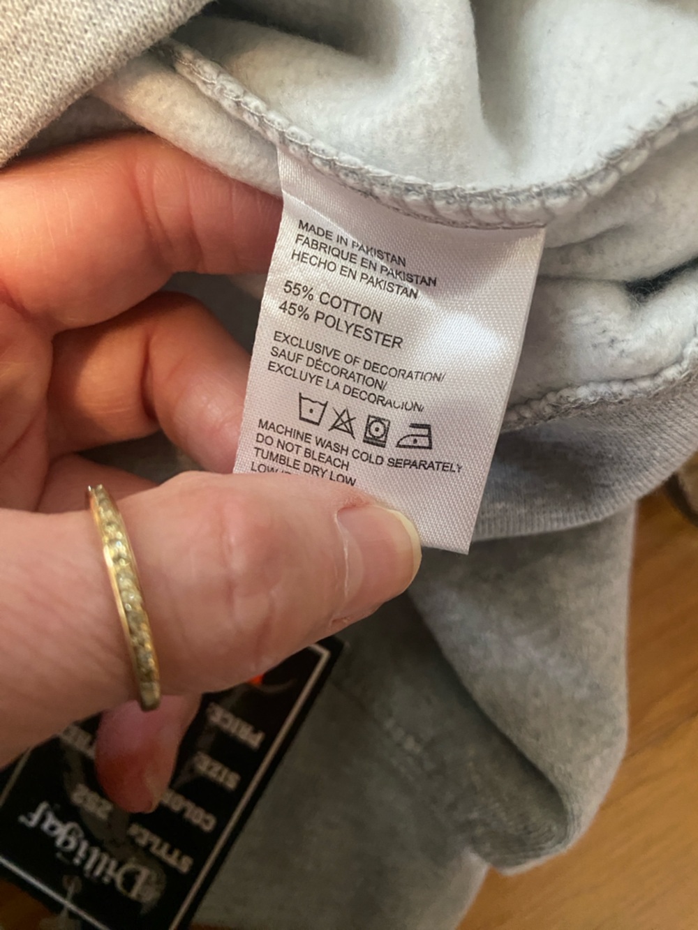 Dilligaf Grey Graphic Hoodie with Purple Accents from LAKE GEORGE NY - Picture 9 of 14